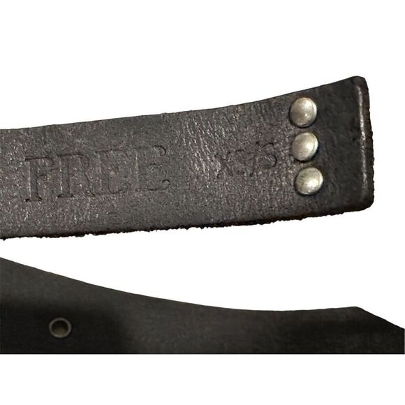 We the Free Leather belt with Chucky silver buckle, 39” long - Picture 4 of 5